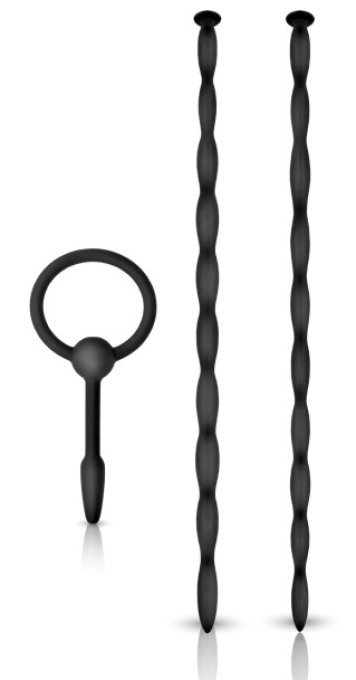 Lot de 3 Tiges et Plug d'urètre Knot Long 27 cm - Diamètre 7 à 10mm