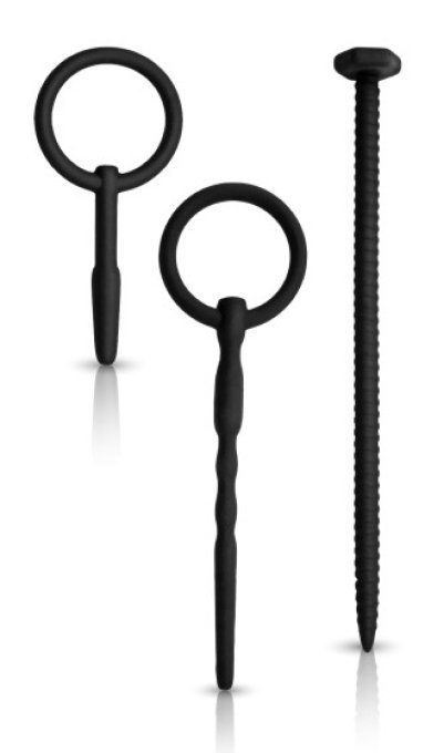 Lot de 3 Tiges et plug d'urètre Knot Sound Diamètre 7mm