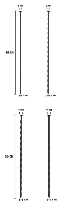 Lot de 4 Tiges d'urètre Starter Set 30 cm - Diamètre 3 à 6mm