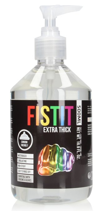 Lubrifiant Eau Fist It Extra Thick Rainbow - Pompe 500ml