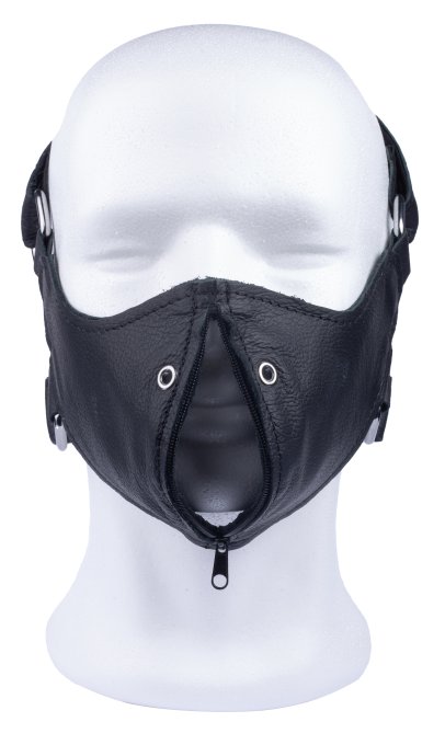 Masque en cuir avec Zip