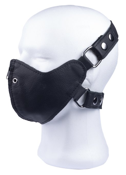 Masque en cuir avec Zip