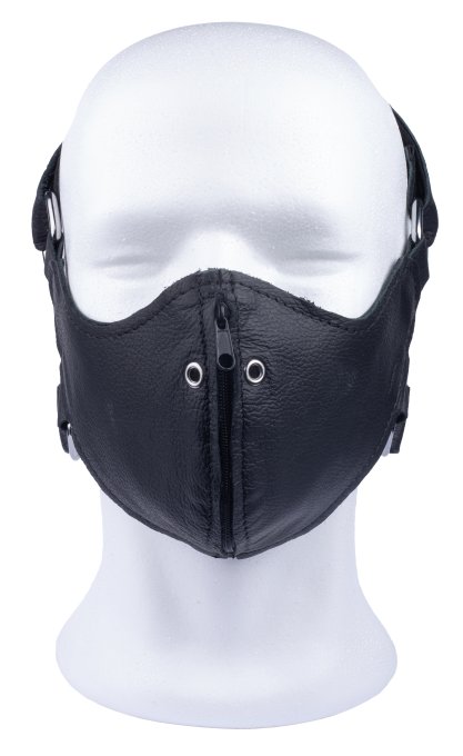 Masque en cuir avec Zip