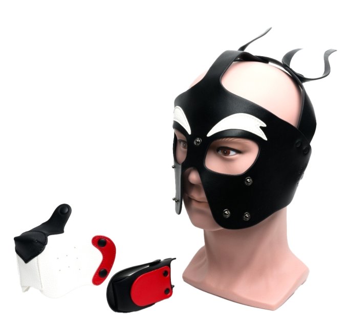 Masque Puppy 665 Blanc et Rouge