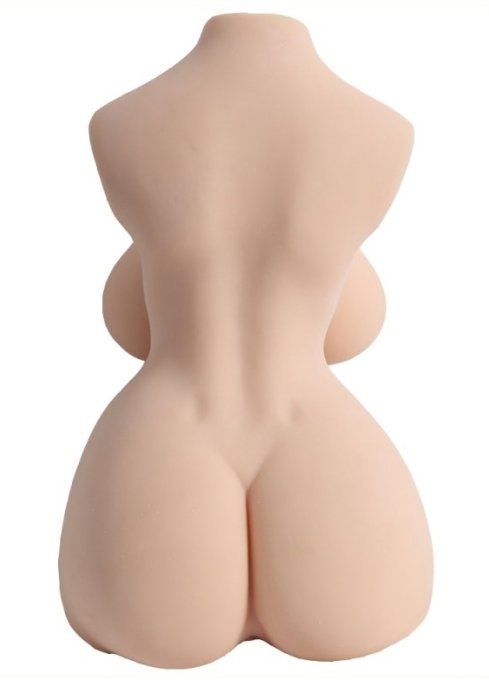 Masturbateur Buste avec Pénis articulé Shemale Sexe de 17cm