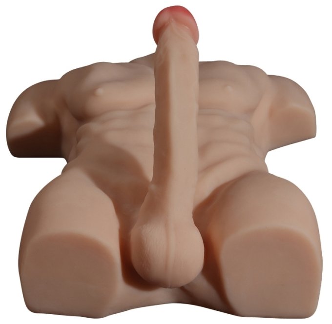 Masturbateur Buste et Pénis articulé Torso Man Sexe de 20cm