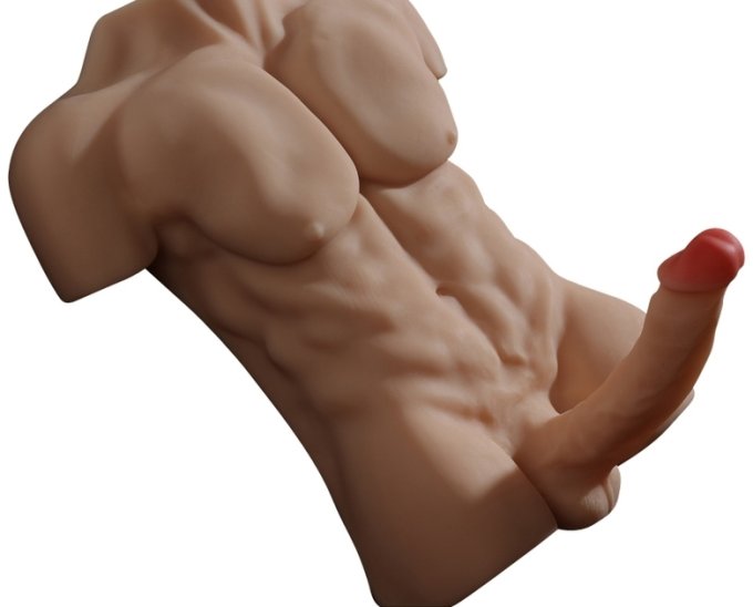 Masturbateur Buste et Pénis articulé Torso Man Sexe de 20cm