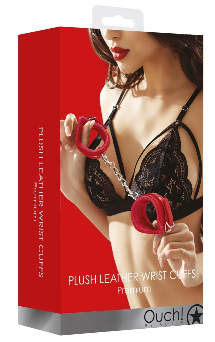 Menottes de poignet Plush Rouge