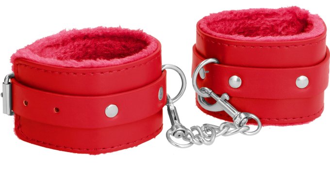 Menottes de poignet Plush Rouge