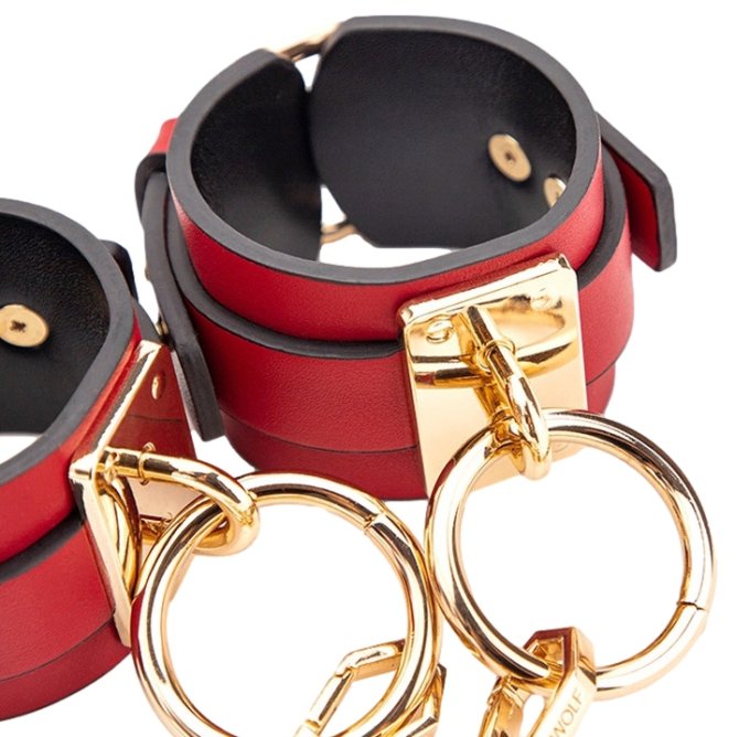 Menottes de poignets Goldy Cuff Rouge-Noir