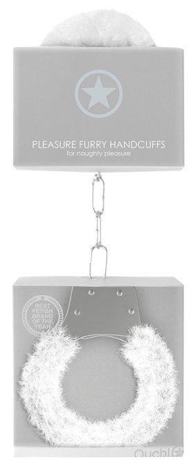 Menottes Pleasure Furry Blanches