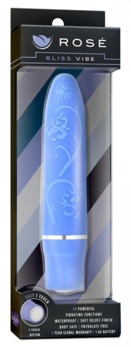 Mini Vibro Bliss Vibe 10.5cm Bleu