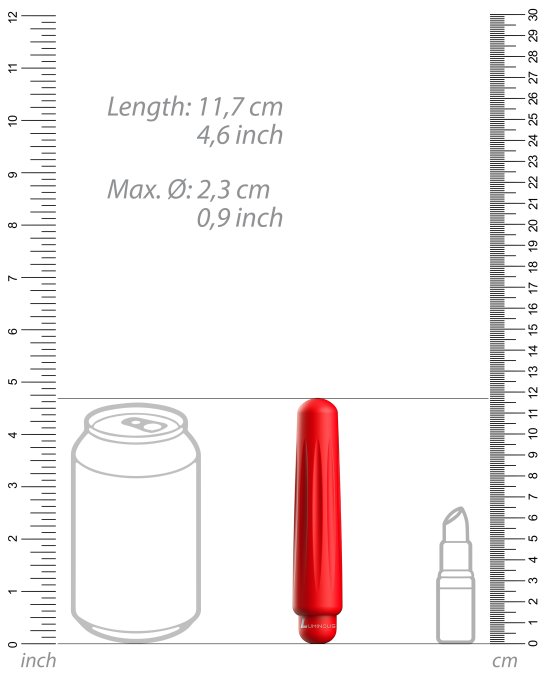 Mini Vibro Delia 12cm Rouge