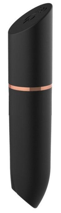 Mini Vibro Heart Lipstick 9cm Noir