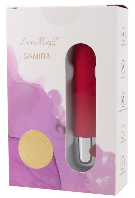 Mini vibro Samira 10 x 1.5cm Rouge