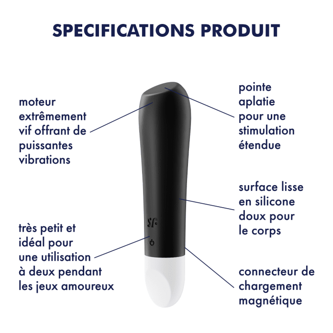 Mini Vibro Ultra Power Bullet 2 Satisfyer Noir