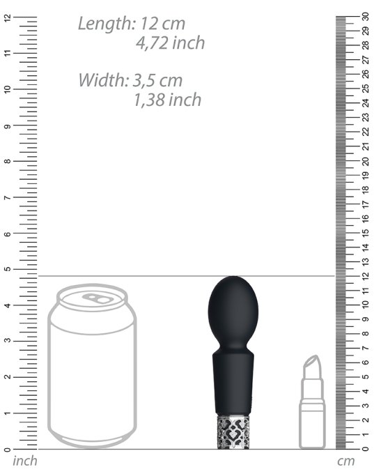 Mini Wand BRILLIANT 12cm Noir