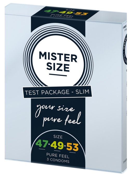 Préservatifs MISTER SIZE Échantillon 3 tailles 47, 49 et 53mm