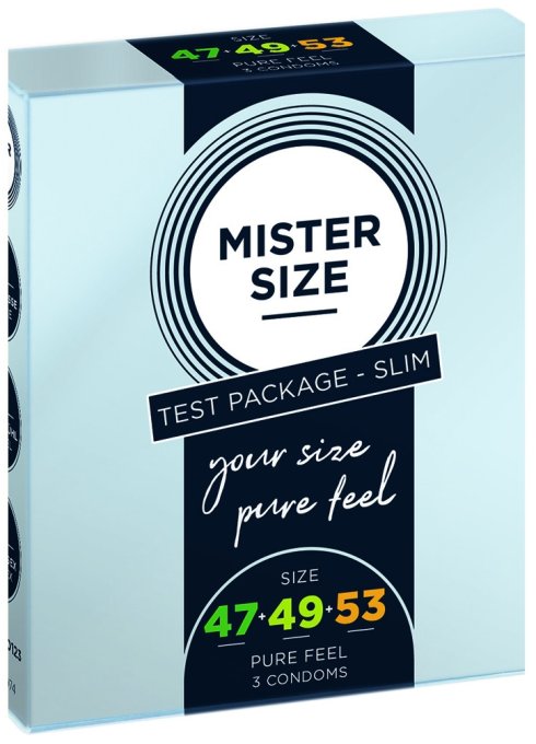 Préservatifs MISTER SIZE Échantillon 3 tailles 47, 49 et 53mm