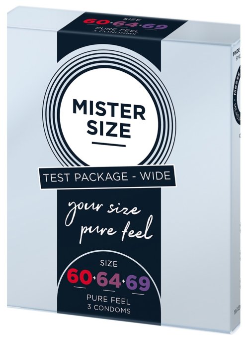 Préservatifs MISTER SIZE Échantillon 3 tailles 60, 64 et 69mm