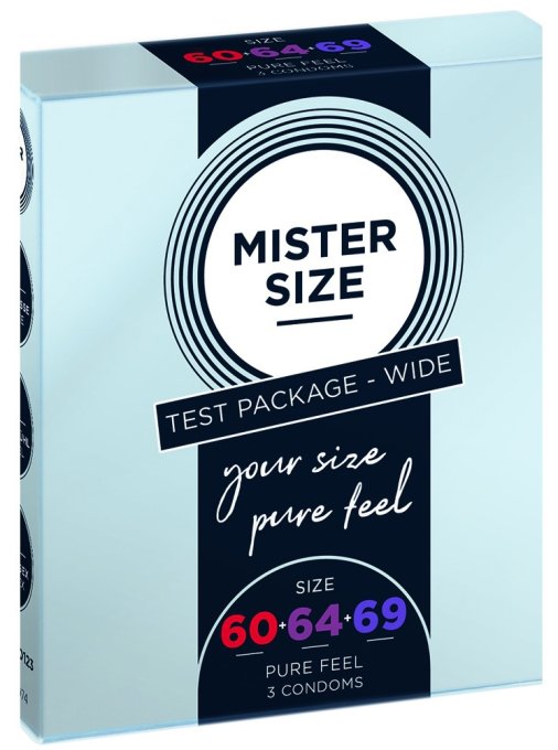 Préservatifs MISTER SIZE Échantillon 3 tailles 60, 64 et 69mm