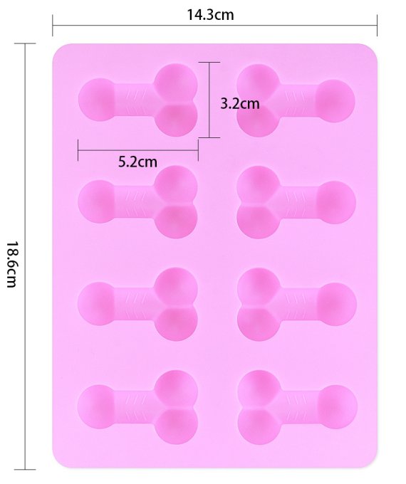 Moule à glaçons pénis x8