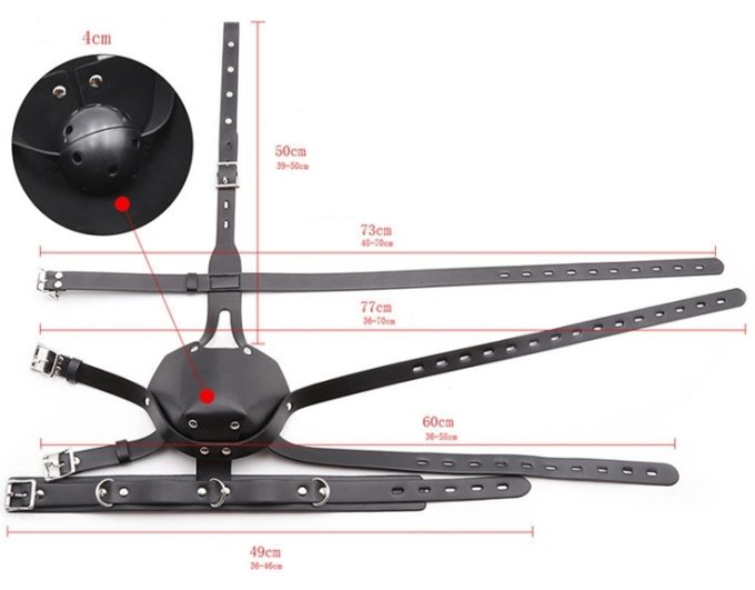 Muselière Sm Harness Head Noire