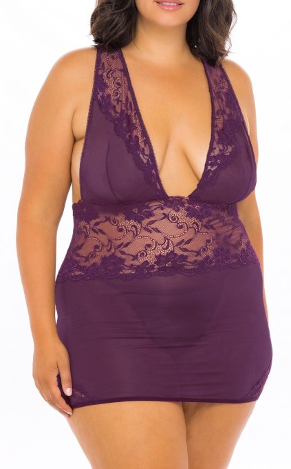 Nuisette MIRABELLE Pourpre Grande Taille