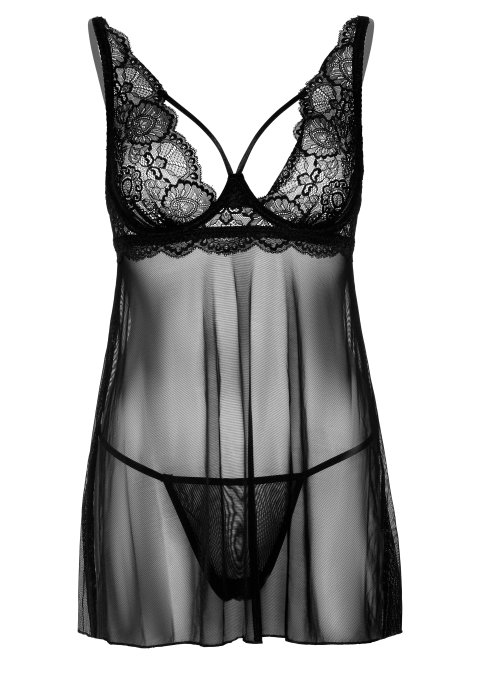 Nuisette + String Underwire Sheer Noir