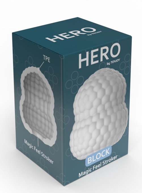 Oeuf de Masturbation Hero Block Blanc