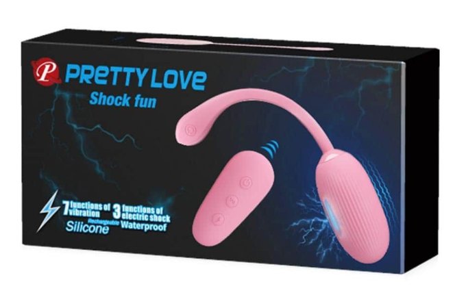 Oeuf sans fil rose Shock fun - 19 x 3.2 cm