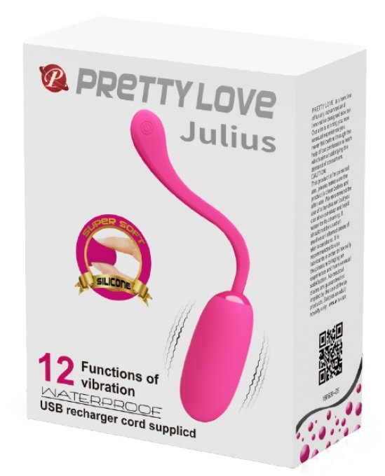 Oeuf vibrant JULIUS Pretty Love 7.8 x 33 cm Rose