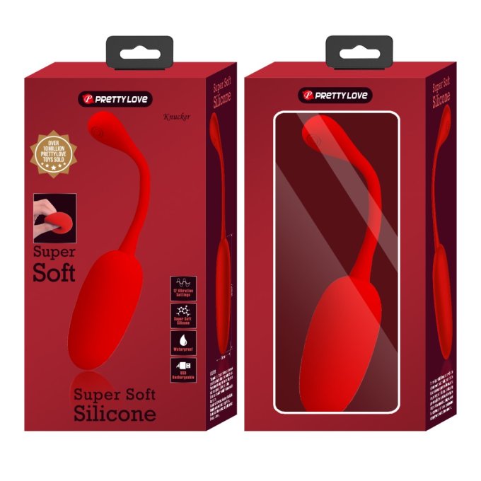 Oeuf Vibrant Knucker 7 x 3.3cm Rouge