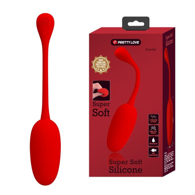 Oeuf Vibrant Knucker 7 x 3.3cm Rouge