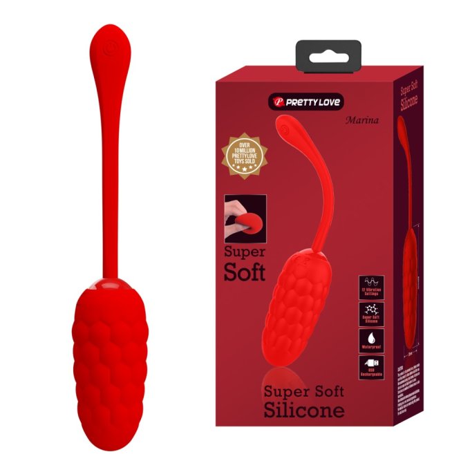 Oeuf Vibrant Marina 8 x 3.3cm Rouge