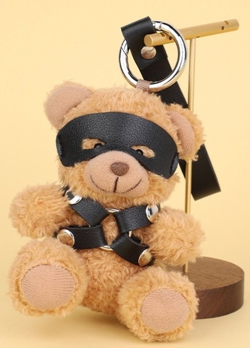 Ours Peluche Porte-Clés Beari Harness Noir