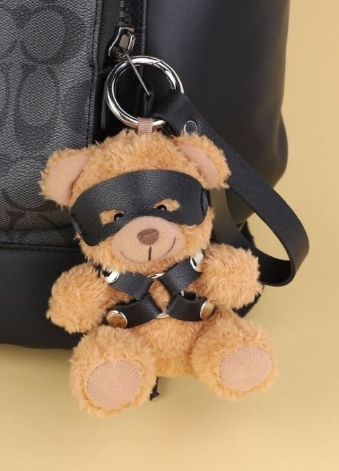 Ours Peluche Porte-Clés Beari Harness Noir