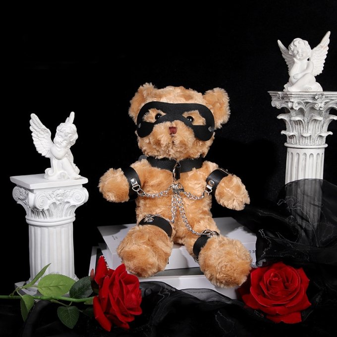 Ours Peluche Teddy Bear Bondage 31cm Marron