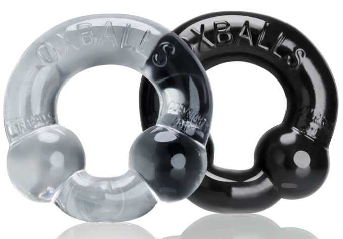 Oxballs ULTRABALLS 2 Pack Cockring Black-Clear