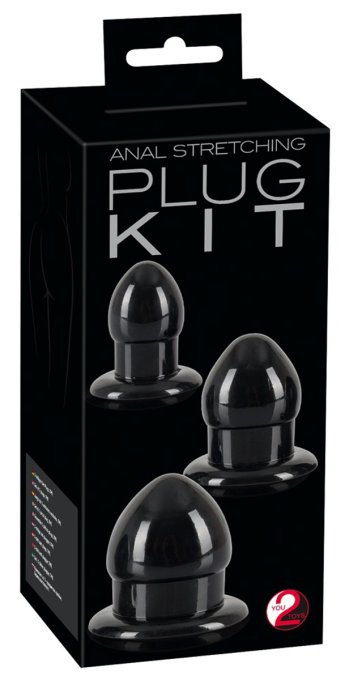 Pack de 3 Plugs Mini fat noirs