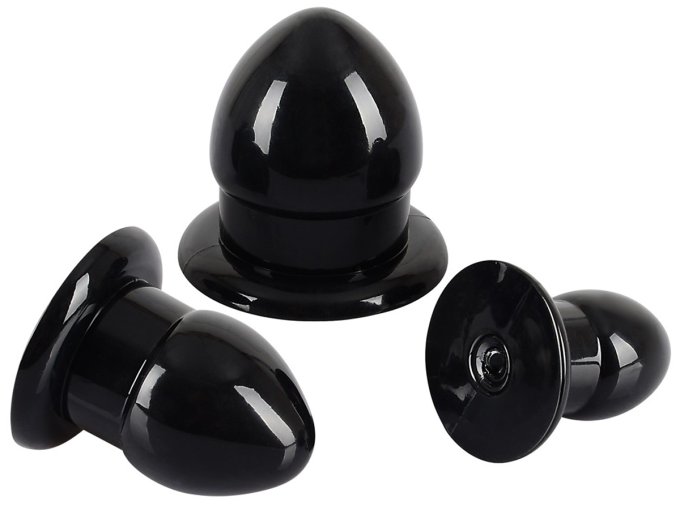 Pack de 3 Plugs Mini fat noirs