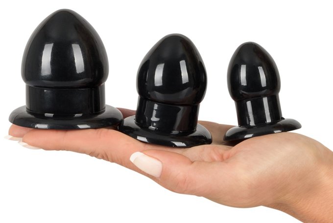 Pack de 3 Plugs Mini fat noirs