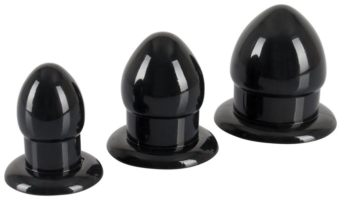 Pack de 3 Plugs Mini fat noirs