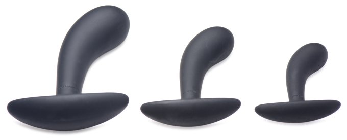 Pack de 3 plugs Trainer Silicone Dark Delights Noirs