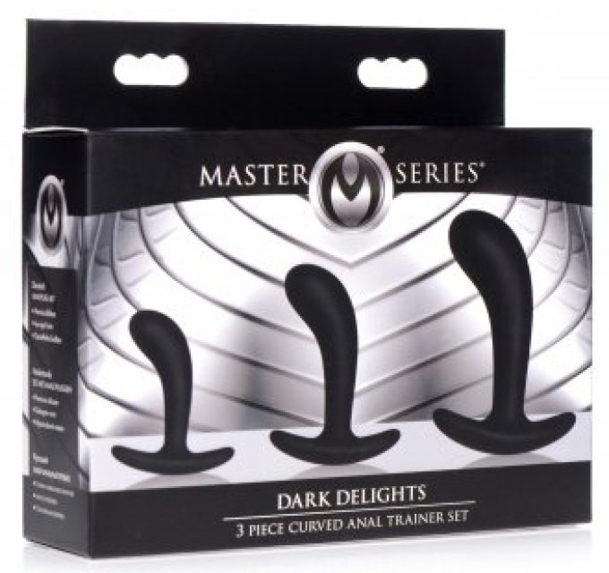 Pack de 3 plugs Trainer Silicone Dark Delights Noirs