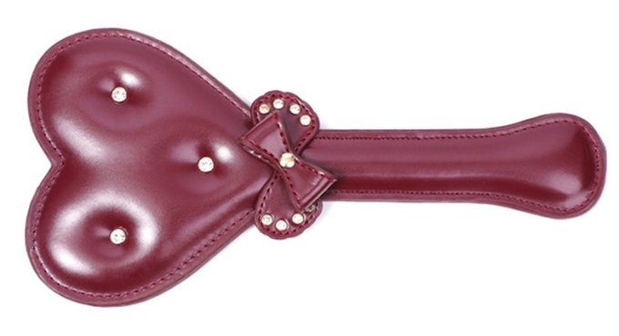 Paddle Bow Heart 30cm Marron