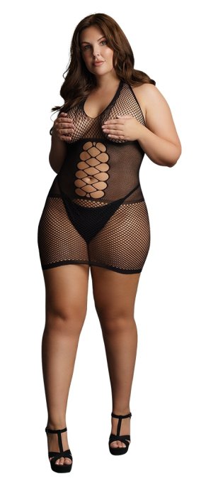 Robe sexy Grande Taille PEEK-A-BOO Noire