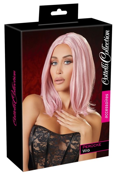 Perruque Cheveux mi-longs Roses