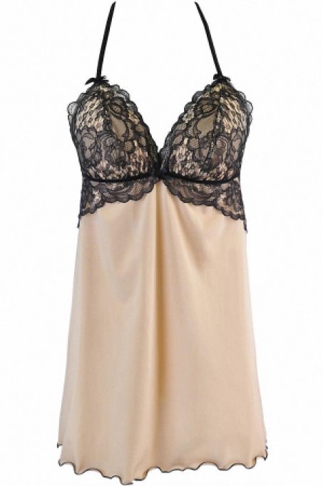 Nuisette en jersey beige V-10539 - Axami