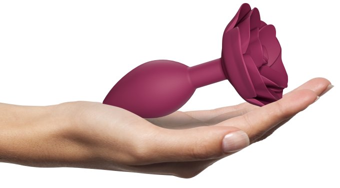 Plug anal bijou Open Roses M 8 x 3.3cm Rose